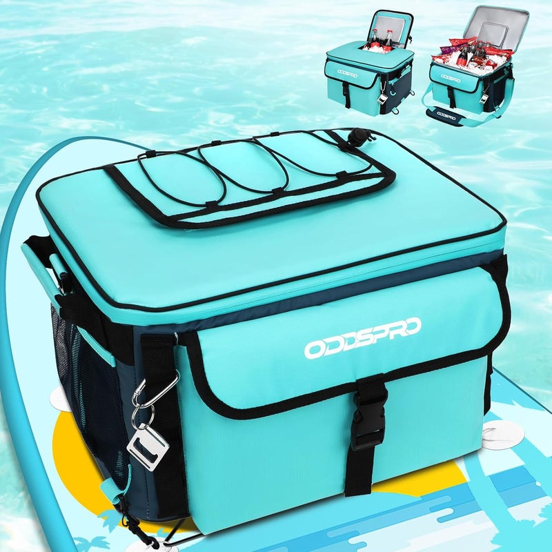 ODDSPRO 28L Paddle Board Cooler, Unique Top Opening Flap Waterproof Paddleboard Cooler, Durable PVC Material Fits 42 Cans with Bottle Opener, Paddle Board Accessories for SUP, Kayaking, Camping, Fishing - Image 1